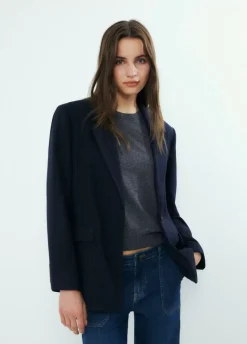 Americana Oversize Raya Con Lana