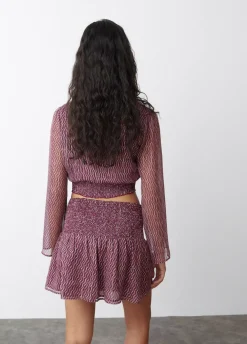 Blusa Mangas Volumen Lace Up