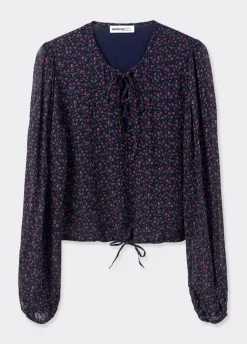 Blusa Tiras Cruzadas Estampada