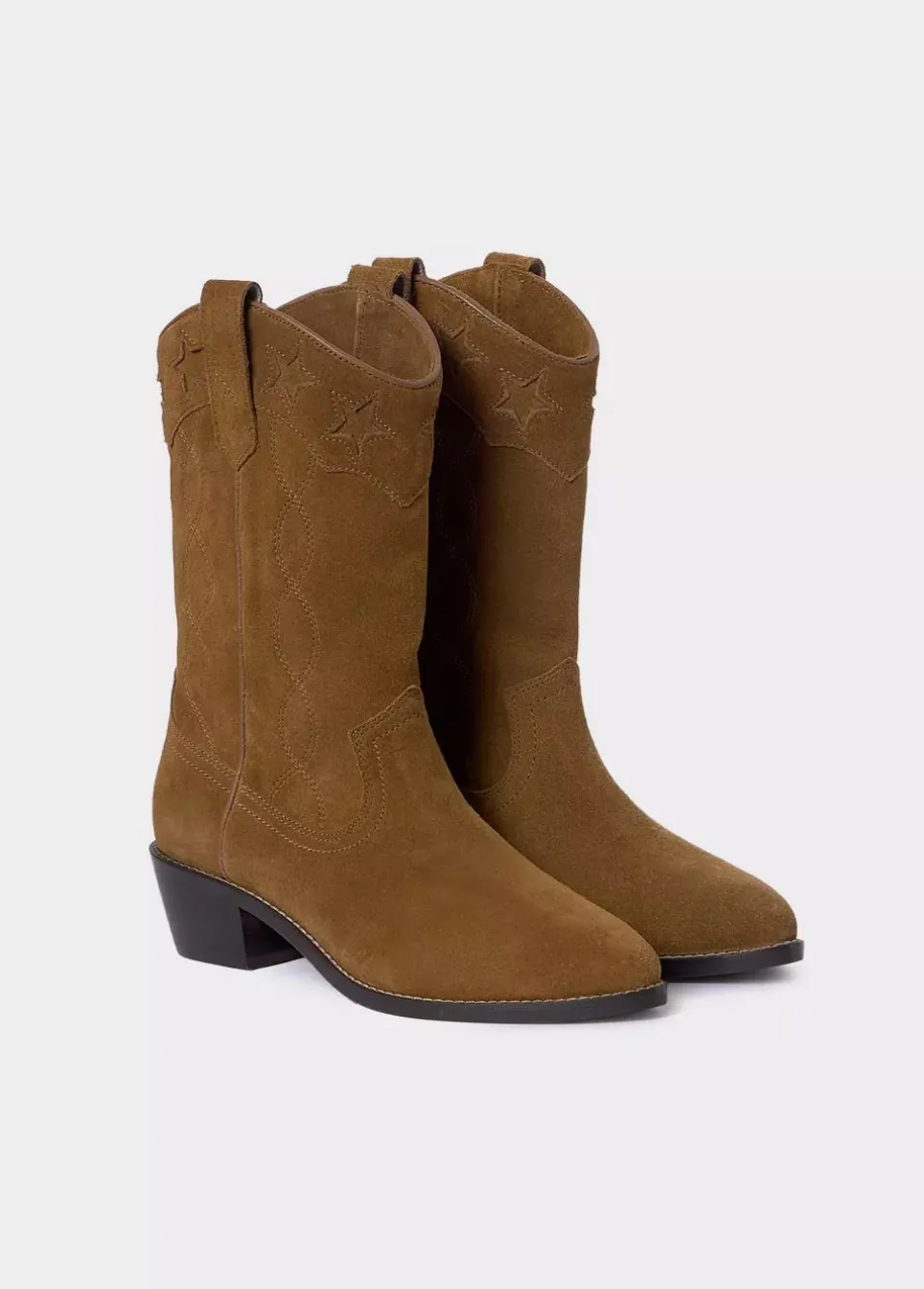 Bota Cowboy Estrellas Piel