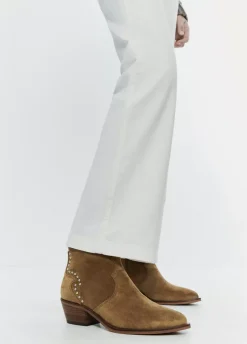 Botin Tachas Talon Piel