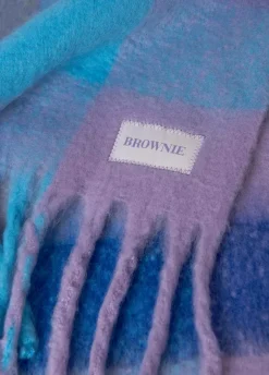 Bufanda Gruesa Cuadros Flecos