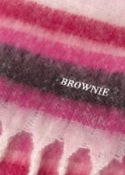 Bufanda Gruesa Estrecha Rayas Flecos