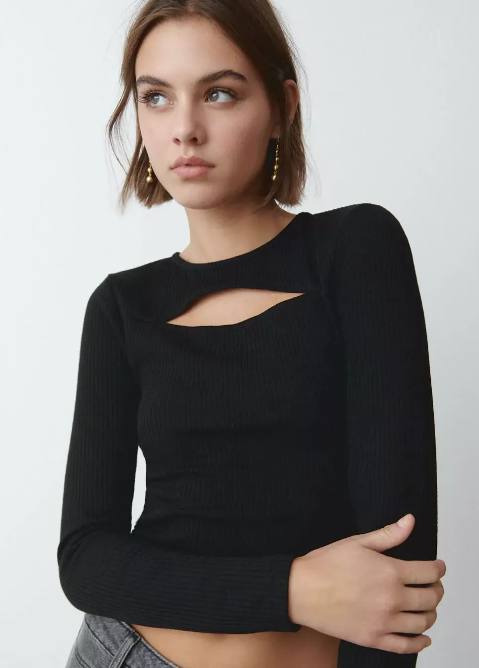 Camiseta Cut Out Canale Manga Larga