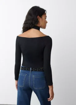 Camiseta Hombros Descubiertos Lazada