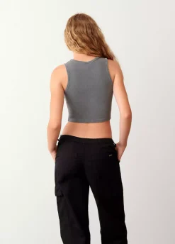 Camiseta Sin Manga Bordada