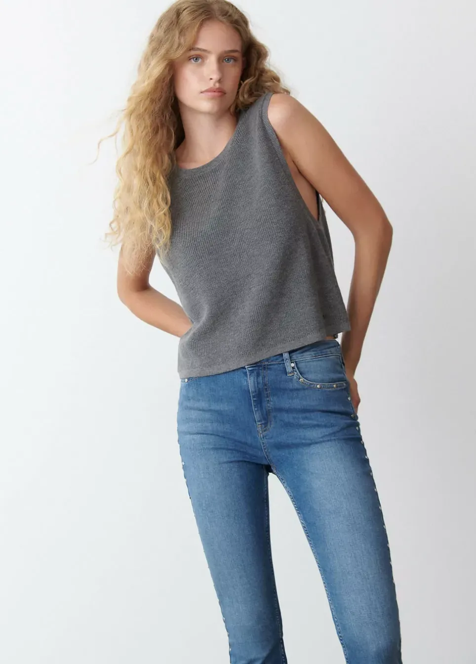 Chaleco Cuello Redondo Punto