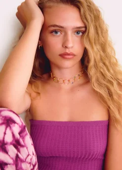 Collar Choker Aros Piedras