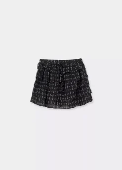 Falda Corta Cuatro Volantes