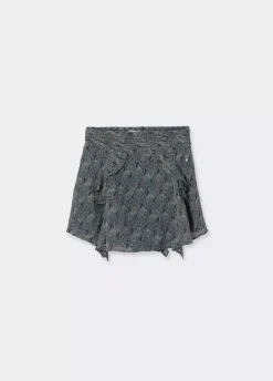 Falda Corta Picos Estampada