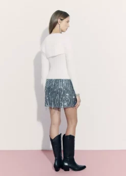 Falda Flecos Lentejuelas