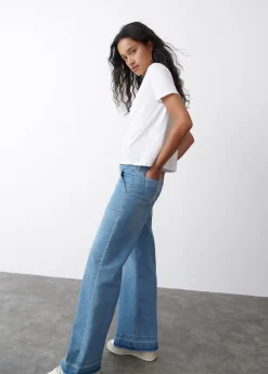 Jeans Culotte Bajo Desdoblado