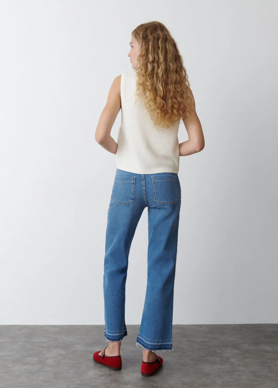 Jeans Culotte Botones Frontales