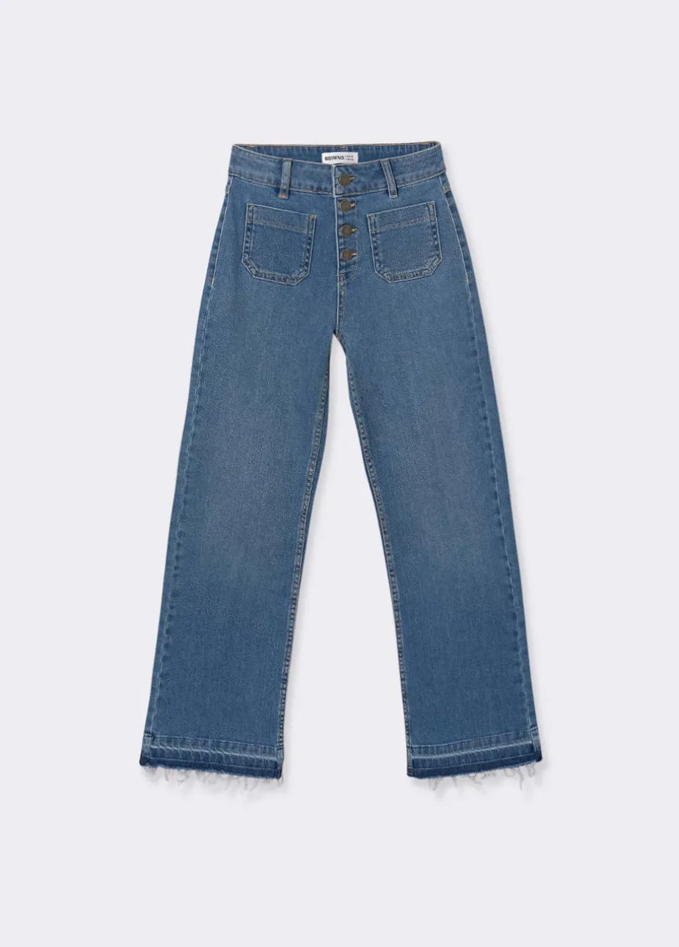 Jeans Culotte Botones Frontales