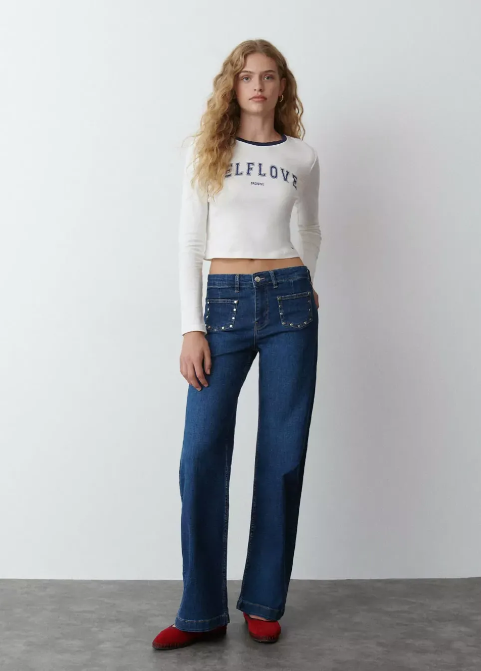 Jeans Culotte Tachas