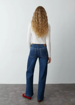 Jeans Culotte Tachas