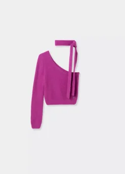 Jersey Asimetrico Pelo Bufanda