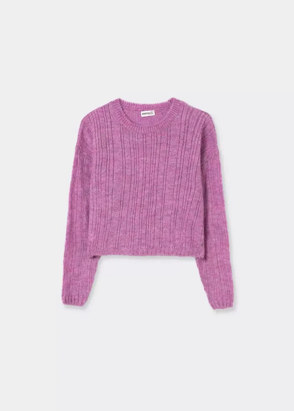 Jersey Calado Cuello Redondo Rosa