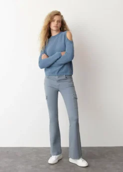 Jersey Chenilla Hombros Descubiertos