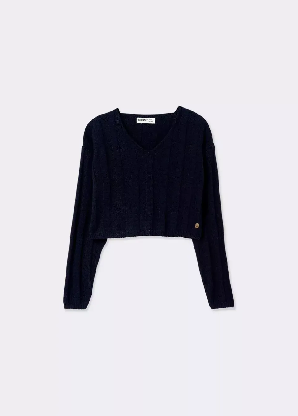 Jersey Cropped Cuello Pico