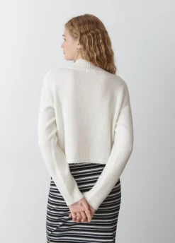 Jersey Cuello Alto Cropped Crudo