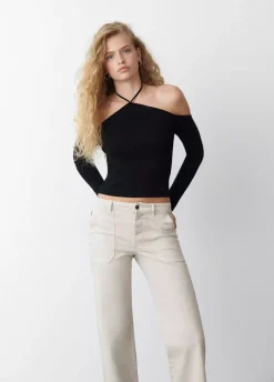 Jersey Escote Halter Atado