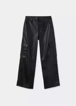 Pantalon Cargo Efecto Piel