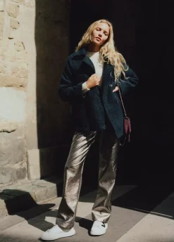 Pantalon Metalizado Efecto Piel