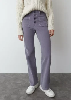 Pantalon Pana Culotte Bolsillo Frontal