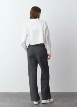 Pantalon Recto Con Cinturon