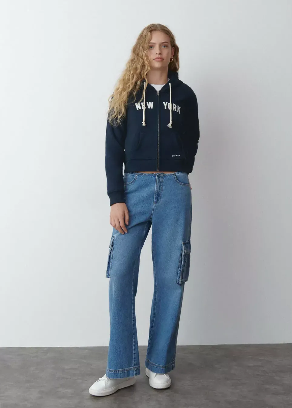 Sudadera Cremall Capucha New York