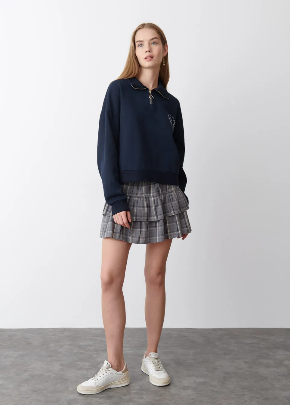 Sudadera Cremallera Bordado