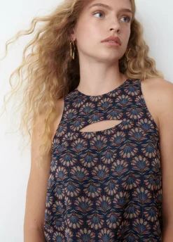 Top Estampado Indio Lurex Cut Out