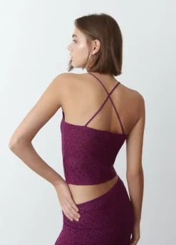 Top Punto Hilo Metalizado