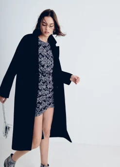 Vestido Drapeado Estampado Ikat